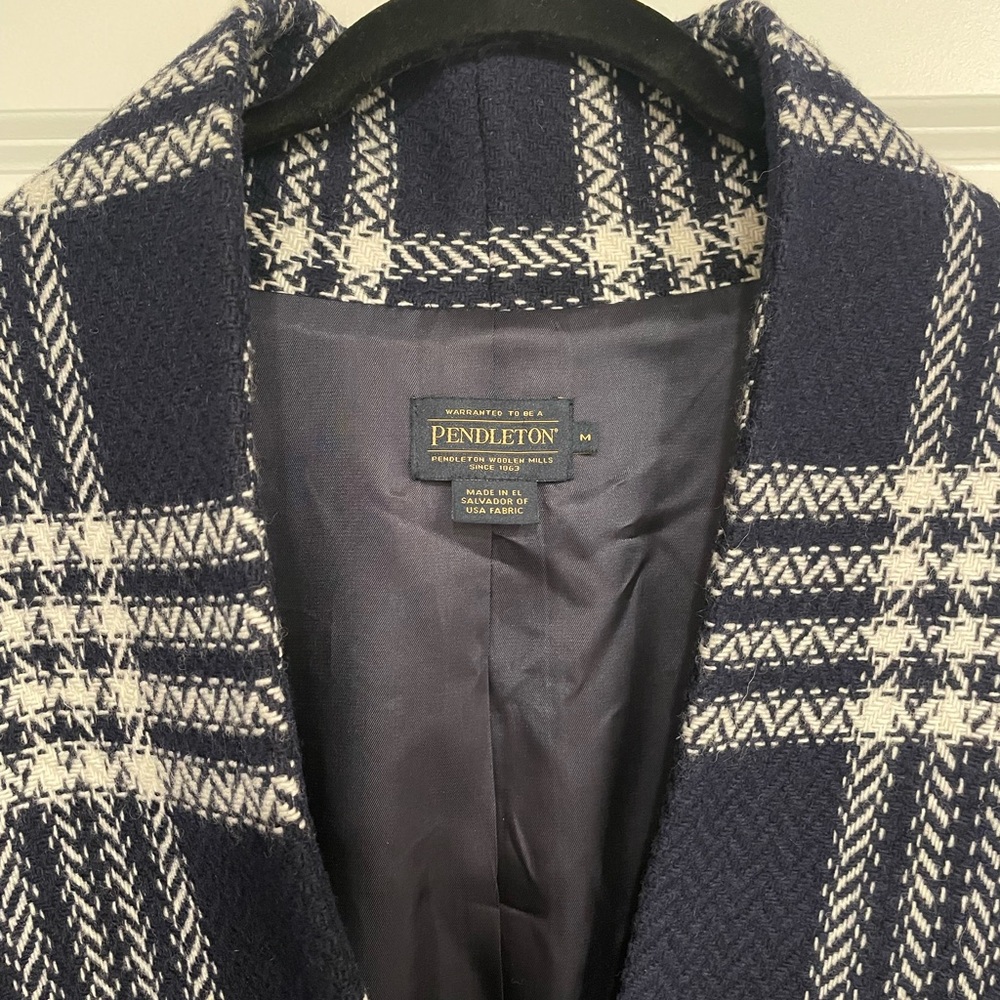 Pendleton | Women’s Virgin Wool Plaid Collarless … - image 5